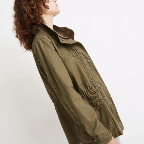 Madewell Dispach Military Green Utility Cargo Jacket Size S - Picture 2 of 9